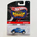 2010 Hot Wheels Wayne's Garage Neet Streeter 36 Ford Coupe azul metálico Llantas de Goma RR base ZAMAC