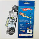 2008 Hot Wheels Artesco Merchandising Pack de 12 Lápices de Color Triangulares - Incluye Dibujo para Colorear