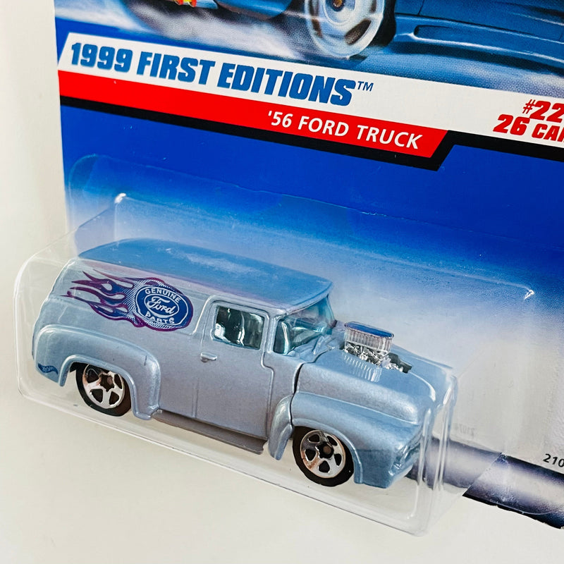 1999 Hot Wheels First Editions 56 Ford Truck celeste metálico 5SP Primera Edición