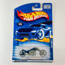 2001 Hot Wheels Blast Lane 169 azul metálico MC3 base ZAMAC