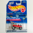 1998 Hot Wheels Radio Flyer Wagon 827 rojo 5SP base ZAMAC de Malasia