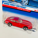 2000 Hot Wheels First Editions Ferrari 365 GTB/4 rojo 5SP base ZAMAC variante Logo Ferrari con bandera italiana
