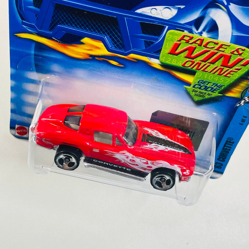 2002 Hot Wheels Corvette Series 63 Corvette 070 rojo 3SP