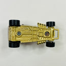 2002 Hot Wheels Cruisin' America Hot Rods Midnight Otto 1932 Ford Sedan dorado metálico Llantas de Goma RR - Loose