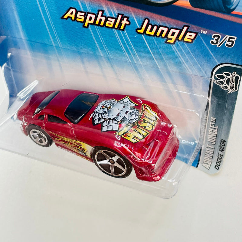 2005 Hot Wheels Asphalt Jungle Dodge Neon 083 rojo 5SP
