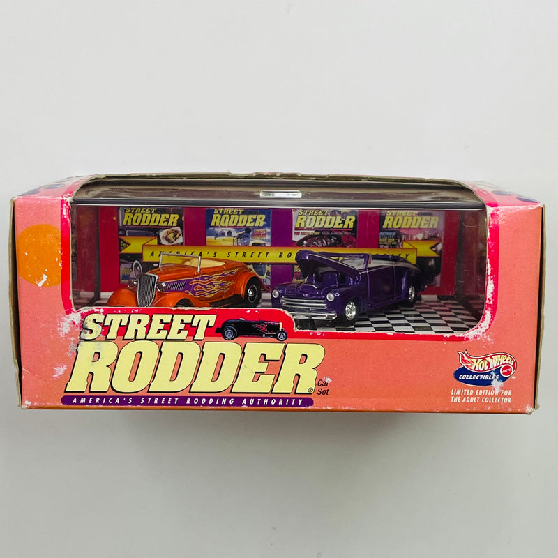1998 Hot Wheels Collectibles Hot Rod Series 1 Street Rodder Set de 2 con Llantas de Goma RR - 34 Ford, 47 Ford