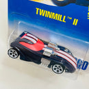 1996 Hot Wheels Twin Mill II 260 azul oscuro 5DOT variante aros blancos