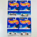 1997 Hot Wheels White Ice Series Colección Set de 4 - Speed Machine Mantis, Shadow Jet, Splittin Image II, Twin Mill II