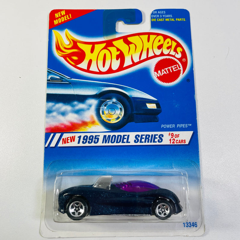1995 Hot Wheels Model Series Power Pipes azul oscuro 5SP Primera Edición