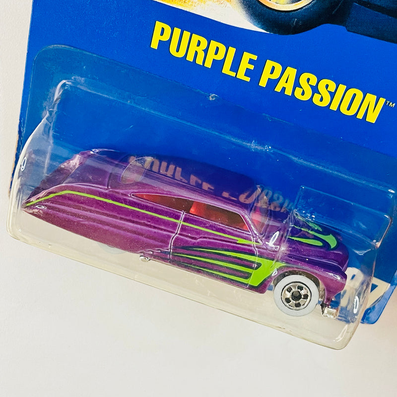 1990 Hot Wheels Purple Passion 49 Mercury 87 morado metálico WW varian