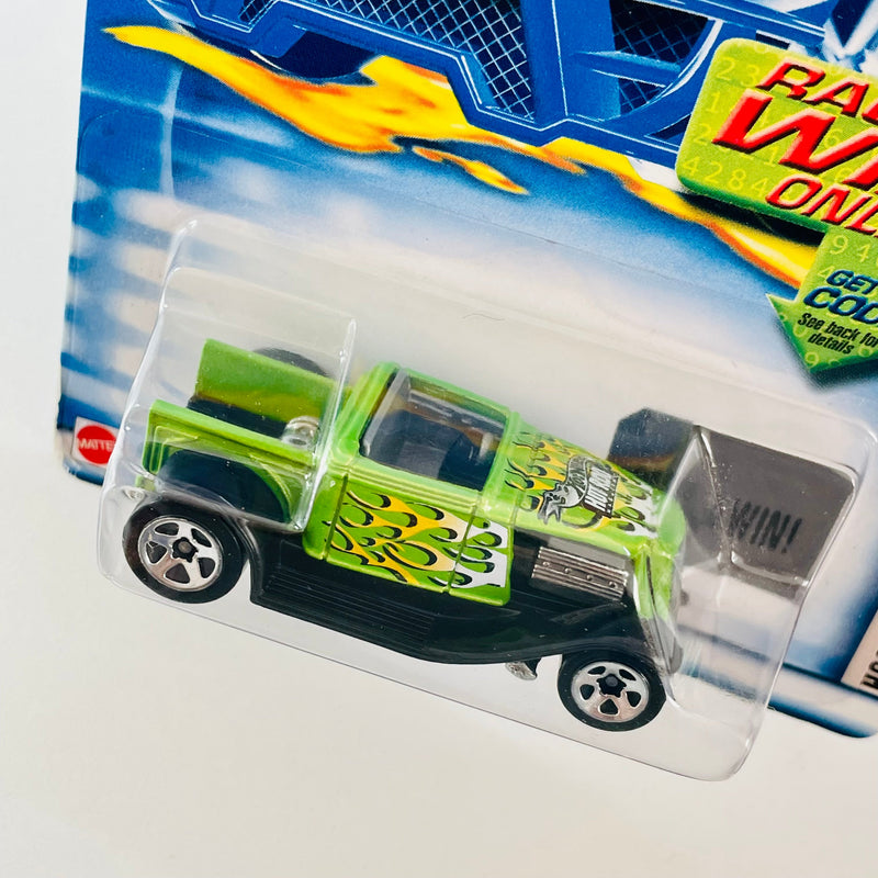 2002 Hot Wheels Hot Rod Magazine 1932 Ford Roadster Pickup Hooligan 108 verde 5SP base ZAMAC