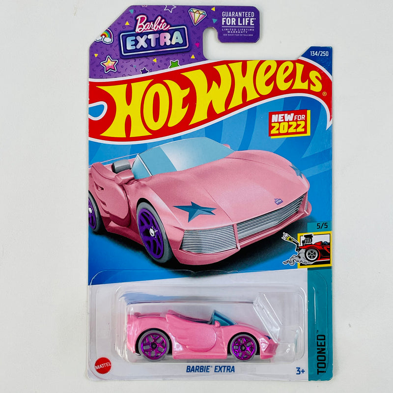 2022 Hot Wheels Tooned Barbie Extra Fiat 500e rosado Y5 Primera Edición