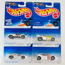 1997 Hot Wheels White Ice Series Colección Set de 4 - Speed Machine Mantis, Shadow Jet, Splittin Image II, Twin Mill II