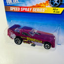 1997 Hot Wheels Speed Spray Series Ford Funny Car morado 5SP base ZAMAC