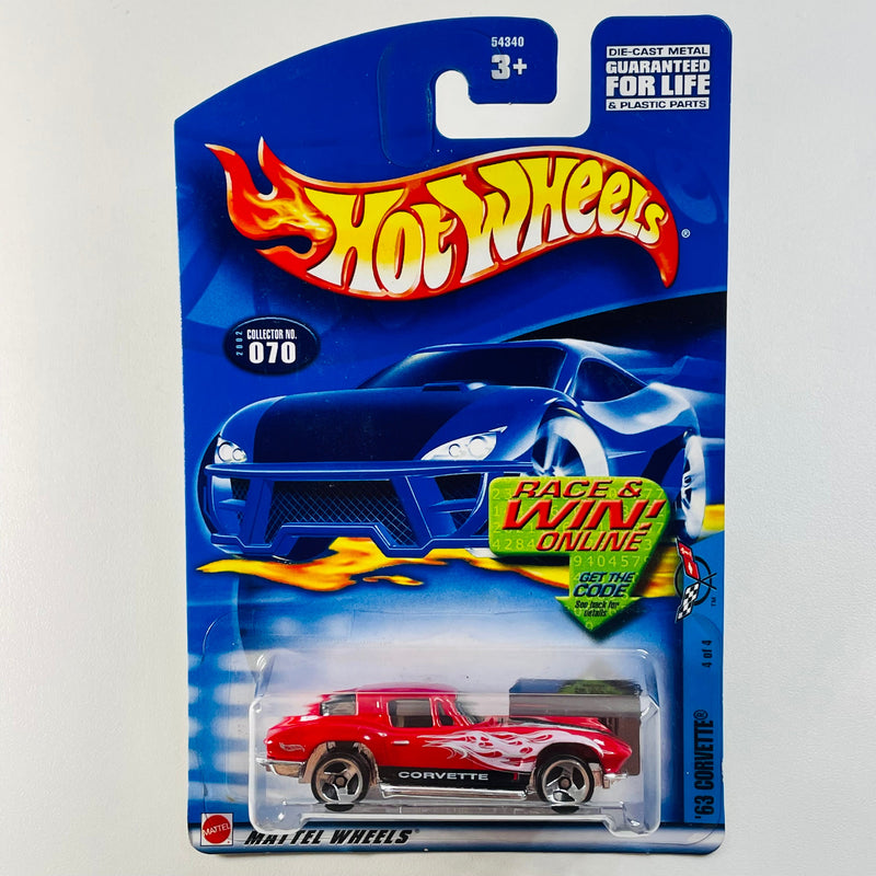 2002 Hot Wheels Corvette Series 63 Corvette 070 rojo 3SP