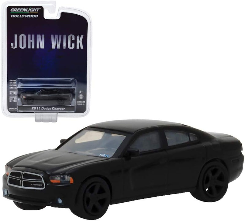 2018 Greenlight Hollywood Limited Edition John Wick 2011 Dodge Charger negro Llantas de Goma