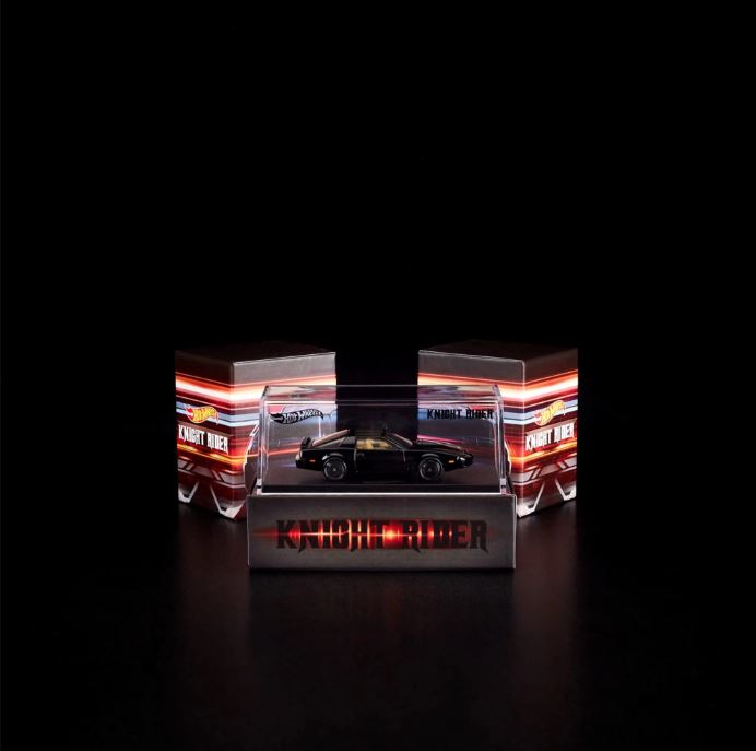 2022 Hot Wheels RLC Red Line Club Exclusivo San Diego Comic Con El Auto Fantástico K.I.T.T. Knight Rider Pontiac Trans Am negro Llantas de Goma RR - Con Escáner LED