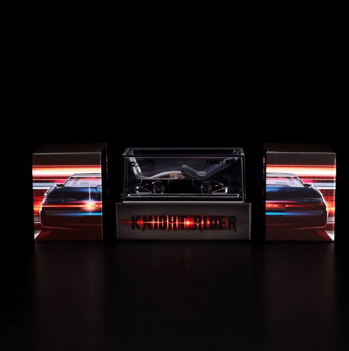 2022 Hot Wheels RLC Red Line Club Exclusivo San Diego Comic Con El Auto Fantástico K.I.T.T. Knight Rider Pontiac Trans Am negro Llantas de Goma RR - Con Escáner LED