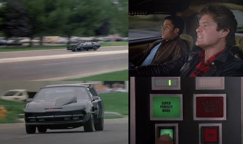 2021 Hot Wheels Entertainment KITT El Auto Fantástico Knight Rider K.I.T.T. Super Pursuit Mode negro Llantas de Goma RR