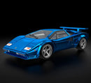 2022 Hot Wheels RLC 82 Lamborghini Countach LP500 S Exclusivo Red Line Club azul hielo spectraflame Llantas de Goma RR