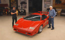 2022 Hot Wheels Premium Car Culture Jay Leno's Garage Lamborghini Countach LP 5000 QV rojo Llantas de Goma RR
