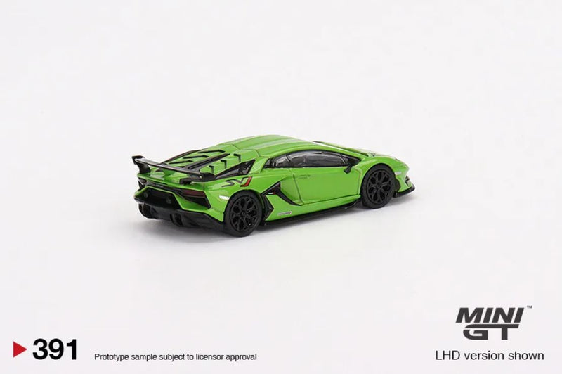 2022 Mini GT MiJo Exclusives 1:64 Limited Edition 1/5,400 Lamborghini Aventador SVJ verde mantis Llantas de Goma