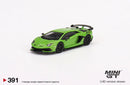2022 Mini GT MiJo Exclusives 1:64 Limited Edition 1/5,400 Lamborghini Aventador SVJ verde mantis Llantas de Goma
