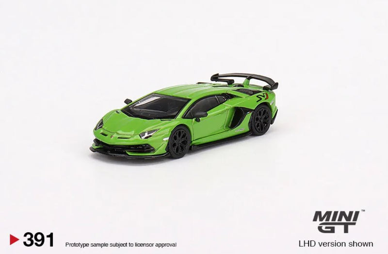 2022 Mini GT MiJo Exclusives 1:64 Limited Edition 1/5,400 Lamborghini Aventador SVJ verde mantis Llantas de Goma