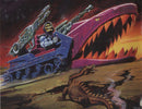 2022 Hot Wheels Premium Entertainment Masters of the Universe He-Man Land Shark morado con azul MC1 con 5SP Base Metal