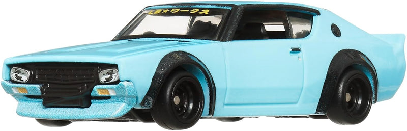2024 Hot Wheels Premium Car Culture Team Transport Nissan Skyline 2000GT-R LBWK y camión Fleet Flyer con Llantas de Goma RR