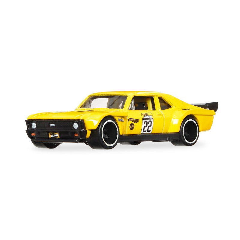 2022 Hot Wheels Premium Car Culture Team Transport Walmart Legends Tour Exclusive Custom 70 Chevy Nova y camión Horizon Hauler con Llantas de Goma RR