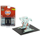 2022 Greenlight GULF Limited Edition Series 1 Double Scissor Lifts Elevadores Tijera para Autos