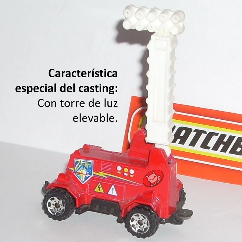 2002 Matchbox CHASE de Edición Limitada 1/10,000 50th Anniversary Rescue Rookies Emergency Power Truck rojo Primera Edición - Detalle Burbuja