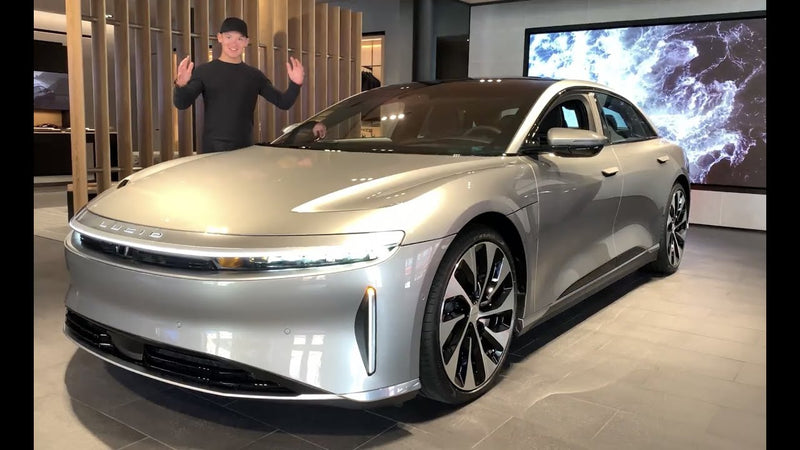2022 Hot Wheels HW Green Speed Lucid Air plata metálico RA6 Primera Edición Tarjeta Europea