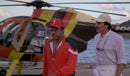 1998 Matchbox Star Car Collection Magnum P.I. T.C.'s Helicopter naranja con Hélices Rotativas