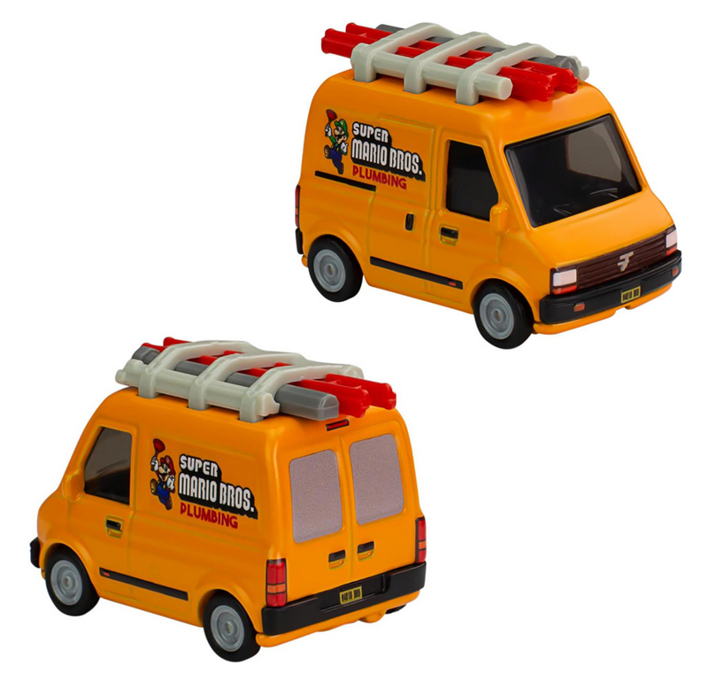 2024 Hot Wheels Premium Pop Culture The Super Mario Bros Movie Plumber Van naranja Llantas de Goma RR