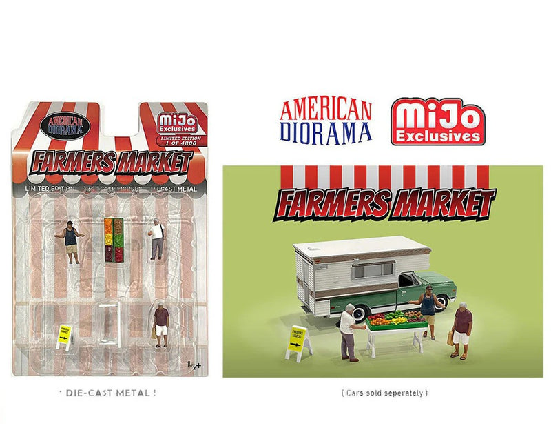 2022 American Diorama MiJo Exclusives 1:64 Limited Edition 1/4,800 Farmers Market Figuras Diorama Mercado de Agricultores