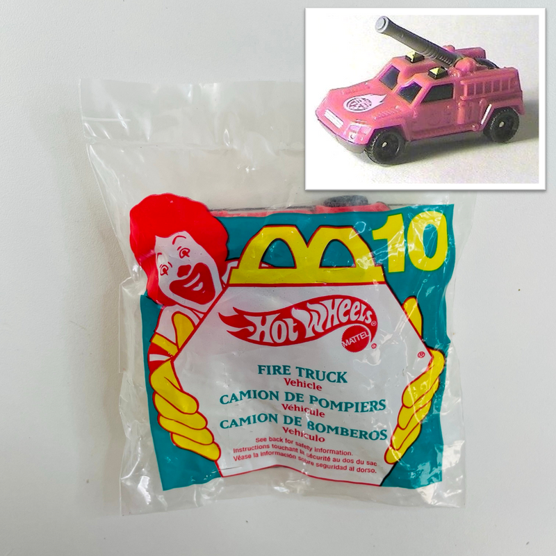 1997 Hot Wheels McDonalds Happy Meal Fire Truck rojo 5SP - En Bolsa Baggie