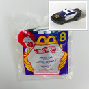 1997 Hot Wheels McDonalds Happy Meal Police Car negro con blanco 10SP - En Bolsa Baggie