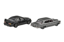 2021 Hot Wheels Premium Car Culture Mercedes Benz 2 Pack Set de 2 - 72 Mercedes Benz 280 SEL 4.5 y Mercedes Benz 190 E 2.5 16 con Llantas de Goma RR