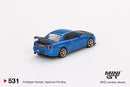 2023 Mini GT MiJo Exclusives 1:64 Limited Edition 1/7200 Nissan Skyline GT-R R34 Top Secret 531 azul bayside Llantas de Goma