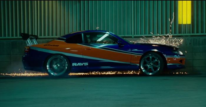 2024 Hot Wheels Premium Fast & Furious Rápidos y Furiosos Tokyo Drift  Nissan Silvia S15 azul Llantas de Goma RR