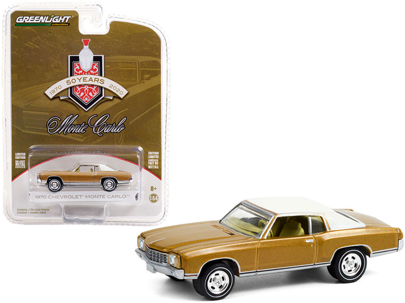 2021 Greenlight Limited Edition 50 Years 1970 Chevrolet Monte Carlo dorado Llantas de Goma