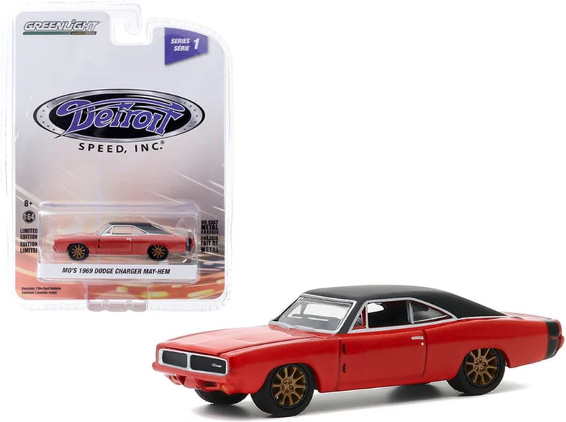 2020 Greenlight Limited Edition Detroit Speed Inc Mo's 1969 Dodge Charger May-Hem rojo Llantas de Goma