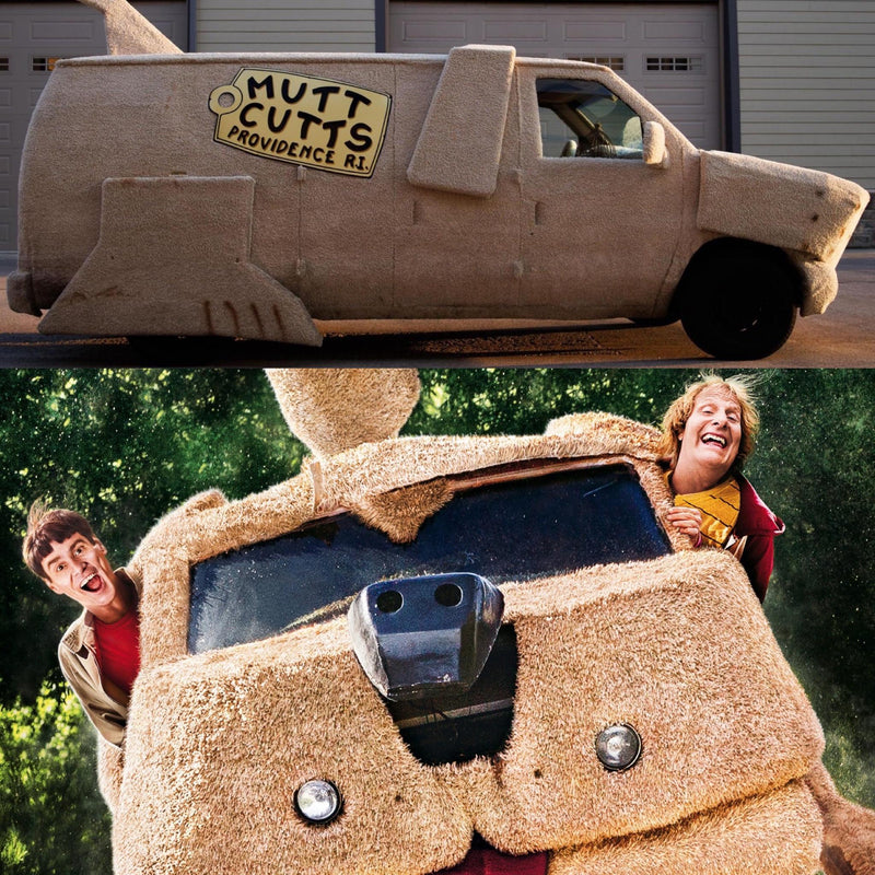 2025 Hot Wheels Premium Pop Culture Dumb and Dumber Mutt Cutts Van El Tonto y El Más Tonto beige texturizado Llantas de Goma RR