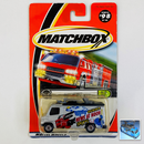 2000 Matchbox On The Road Mercedes Benz TV News Truck plata con Cámara y Antena Giratorias