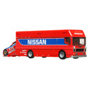 2024 Hot Wheels Premium Car Culture Team Transport 94 Nissan 300 ZX GTS y camión Euro Hauler con Llantas de Goma RR