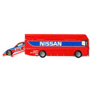 2024 Hot Wheels Premium Car Culture Team Transport 94 Nissan 300 ZX GTS y camión Euro Hauler con Llantas de Goma RR