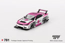 2024 Mini GT MiJo Exclusives 1:64 Limited Edition Nissan SILVIA S15 LB-Super Silhouette Auto Finesse SEMA 2023 blanco Llantas de Goma