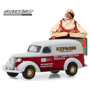2019 Greenlight Limited Edition Norman Rockwell Navidad 1939 Chevrolet Panel Truck blanco con rojo Llantas de Goma